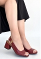 Alessi Bordo  Rugan Topuklu Ayakkabı