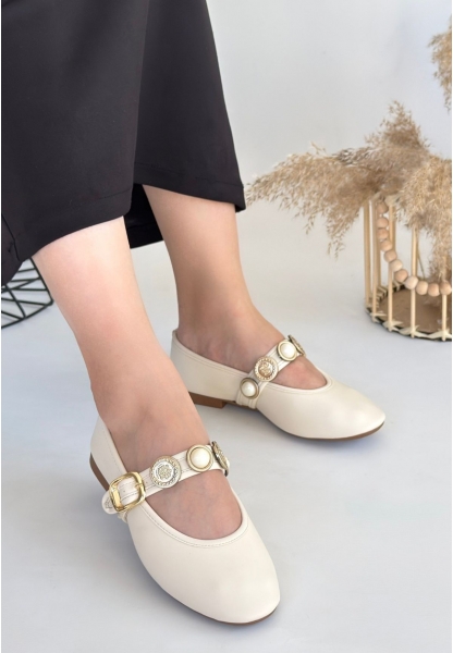 Atnis Bej Cilt Babet Ayakkabı