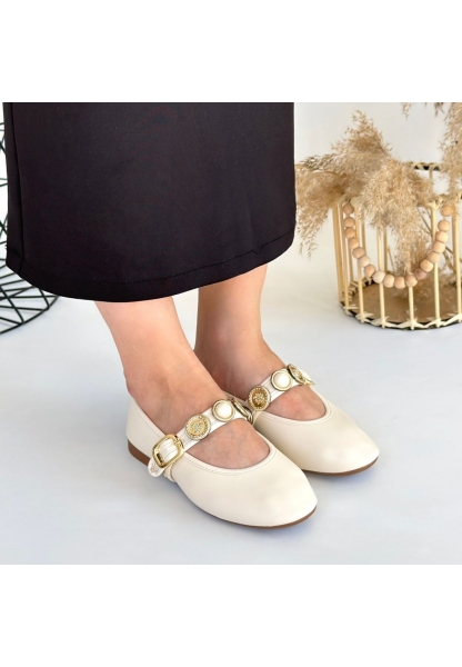 Atnis Bej Cilt Babet Ayakkabı