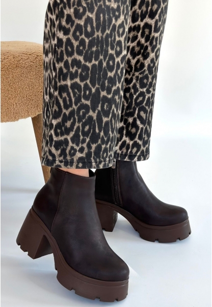 Belay Acı Kahve Nubuk Topuklu Bot