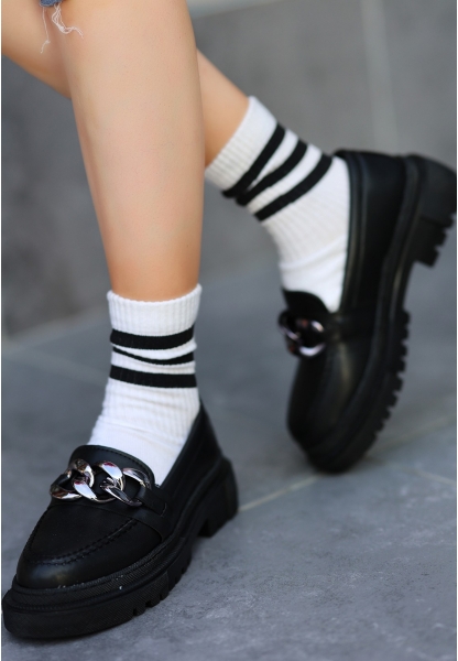 Biga Siyah Cilt  Ayakkabı