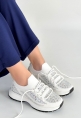 Ceas Beyaz Triko Bağcıklı Spor Ayakkabı