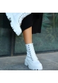 Flona Beyaz Cilt Bağcıklı Bot