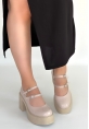 Jarlo Bej Rugan Dolgu Topuk Ayakkabı