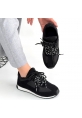 Jeat Siyah Nubuk Bağcıklı Spor Ayakkabı
