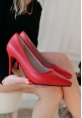 Jilya Kırmızı Cilt Stiletto Ayakkabı