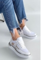 Junda Beyaz Cilt Bağcıklı Spor Ayakkabı