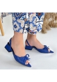Lotta Mavi Cilt Topuklu Ayakkabı