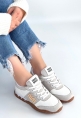 Marje Beyaz Cilt Bağcıklı Spor Ayakkabı