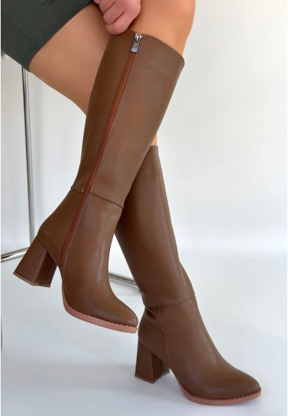 Morena Vizon Cilt BejTopuklu Çizme