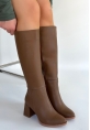 Morena Vizon Cilt BejTopuklu Çizme
