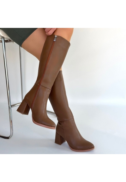 Morena Vizon Cilt BejTopuklu Çizme