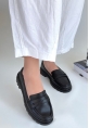 Narli Siyah Cilt Oxford Ayakkabı