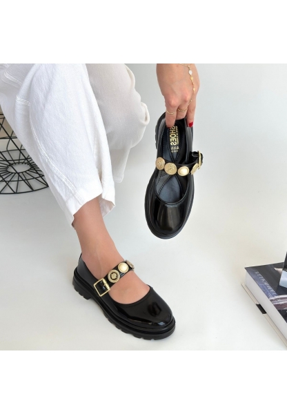 Okira Siyah Rugan Oxford Ayakkabı