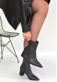 Oter Siyah Cilt Topuklu Bot