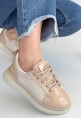 Piona Bej Rugan Bağcıklı Spor Ayakkabı