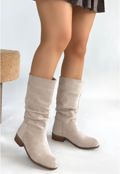 Plod Bej Süet Çizme
