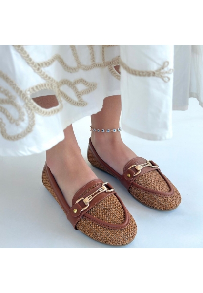 Rain Taba Cilt Babet Ayakkabı