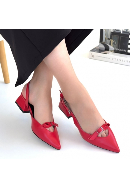 Rewat Kırmızı Cilt Topuklu Ayakkabı