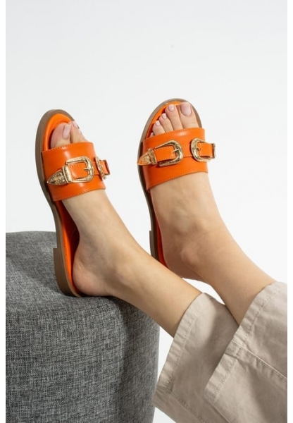 Sene Turuncu Cilt Terlik