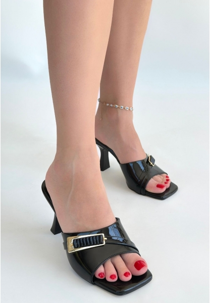 Sief Siyah Rugan Topuklu Terlik