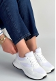 Slar Beyaz Cilt Spor Ayakkabı