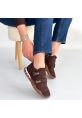 Tunga Kahverengi Süet Cırt Cırtlı Spor Ayakkabı