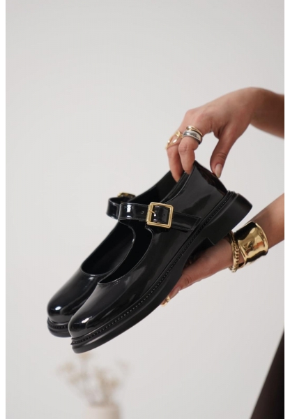 Yokox Siyah Rugan Oxford Ayakkabı