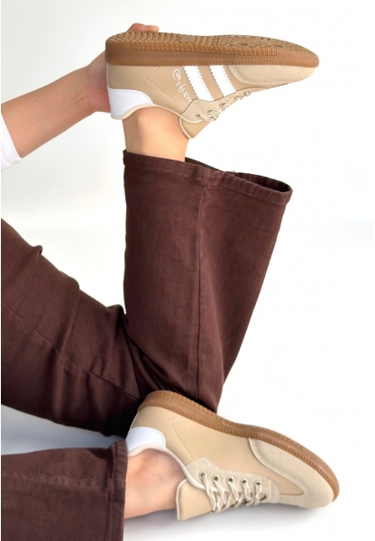 Zerti Bej Cilt Bağcıklı Spor Ayakkabı