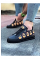  WG01 Kömür Kurukafa Baskılı Erkek Casual Ayakkabı