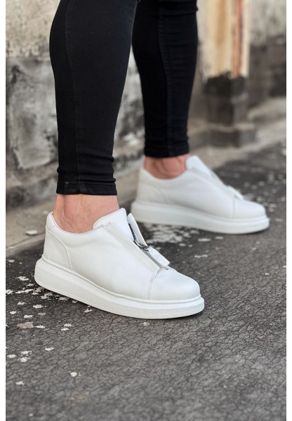 WG010 Beyaz Cilt Erkek Casual Ayakkabı