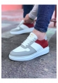 WG011 Beyaz Kırmızı Erkek Casual Ayakkabı