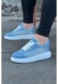  WG018 Buz Mavi Kot Kumaş Erkek Casual Ayakkabı