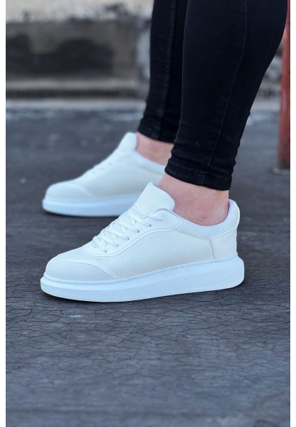 WG019 Beyaz Triko Erkek Casual Ayakkabı