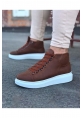 WG032 Taba Bağcıklı Sneakers  Yarım Bilek Bot