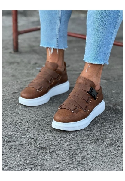 WG033  Taba Erkek Yüksek Taban  Ayakkabı