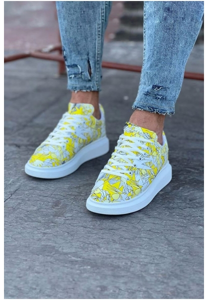 WG501 Sarı Cok Boyalı Erkek Casual Ayakkabı