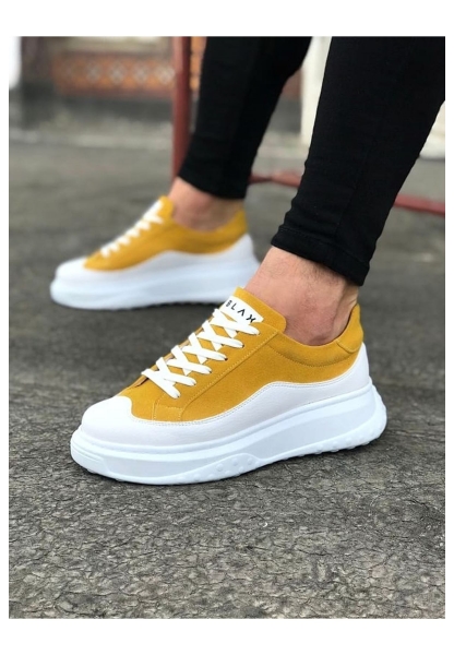 WG507 Beyaz Sarı Erkek Ayakkabı