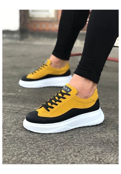 WG507 Siyah Sarı Erkek Ayakkabı