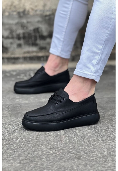  WG508 Kömür Cilt Ortopedik Taban Erkek Casual Ayakkabı